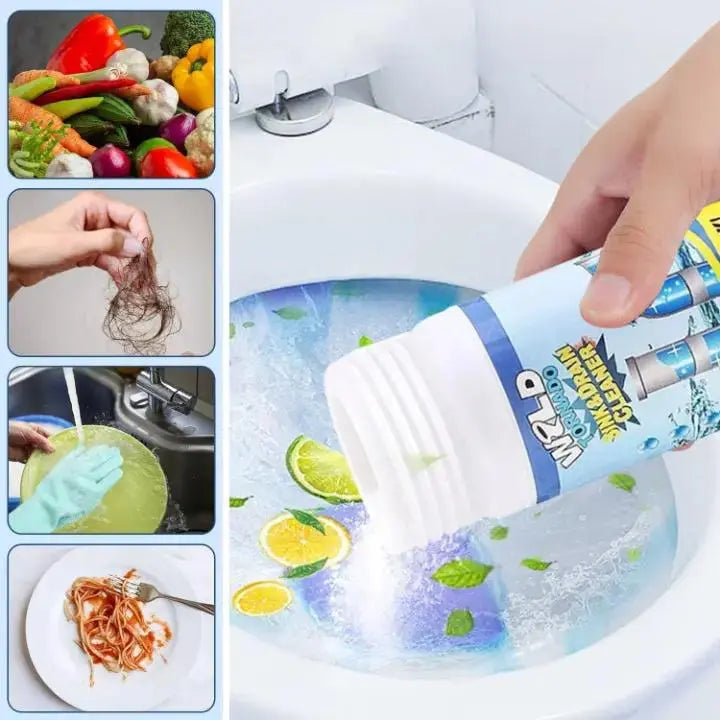 Drain Cleaner Powder for Sinks, Showers & Toilets – 110g