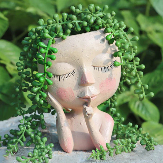 GardenCharm™ Artistic Lady Face Planter — 50% Off