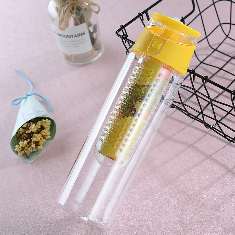 Fruit Infuser Water Bottle 700ml – BPA-Free with Flip-Top Lid