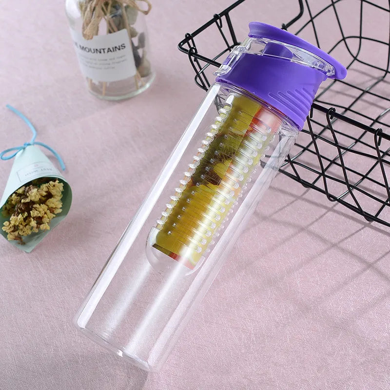 Fruit Infuser Water Bottle 700ml – BPA-Free with Flip-Top Lid