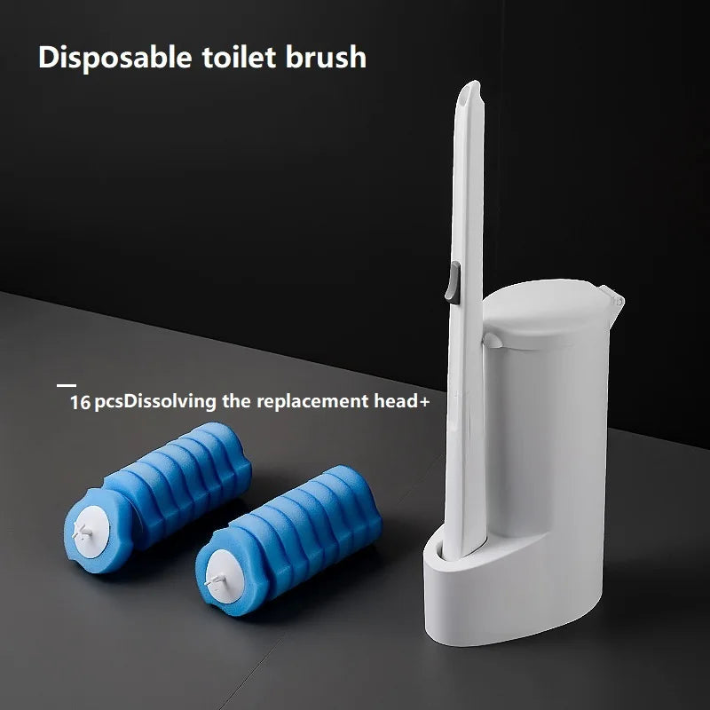 CleanSwipe™ – Disposable toilet brush with cleaning solution, bathroom WC accessory (24 pads included) [50% off]