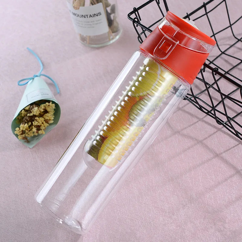 Fruit Infuser Water Bottle 700ml – BPA-Free with Flip-Top Lid