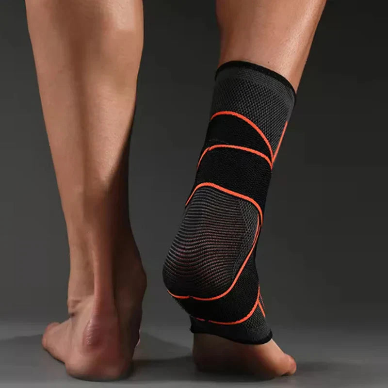 Adjustable Ankle Support Brace with Compression Strap for Sports & Everyday Use