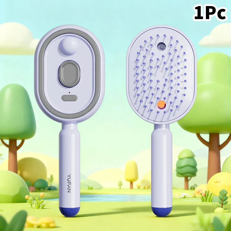 Cordless Spray Hair Brush with Mist Function for Detangling and Styling