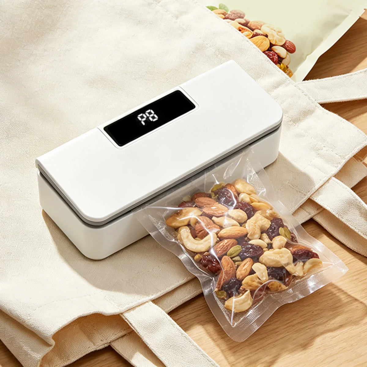 Rechargeable Bag Sealer with 8 Heat Settings & Built-In Cutter