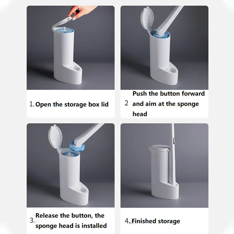 CleanSwipe™ – Disposable toilet brush with cleaning solution, bathroom WC accessory (24 pads included) [50% off]
