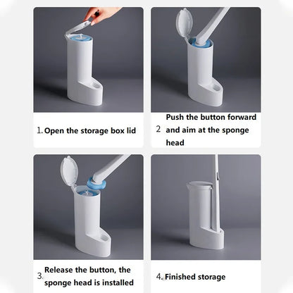 CleanSwipe™ – Disposable toilet brush with cleaning solution, bathroom WC accessory (24 pads included) [50% off]