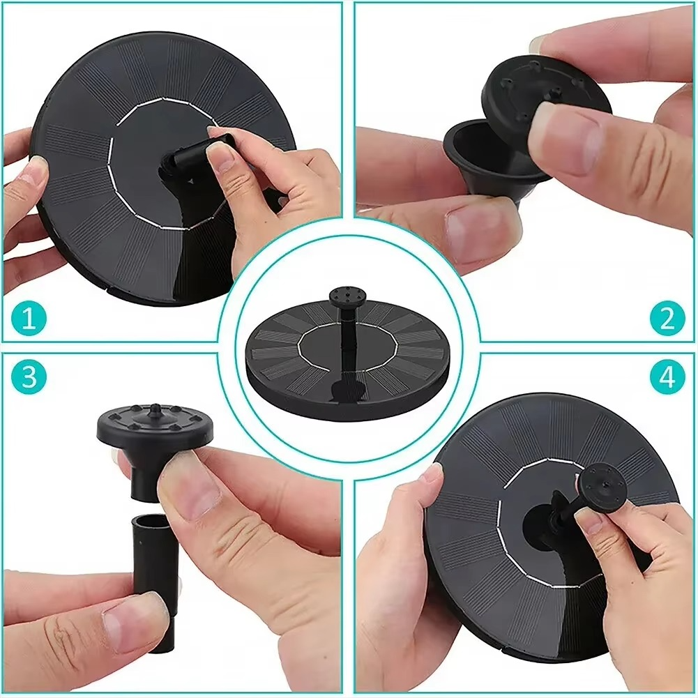 Solar Powered Floating Fountain Pump for Garden Pond & Bird Bath