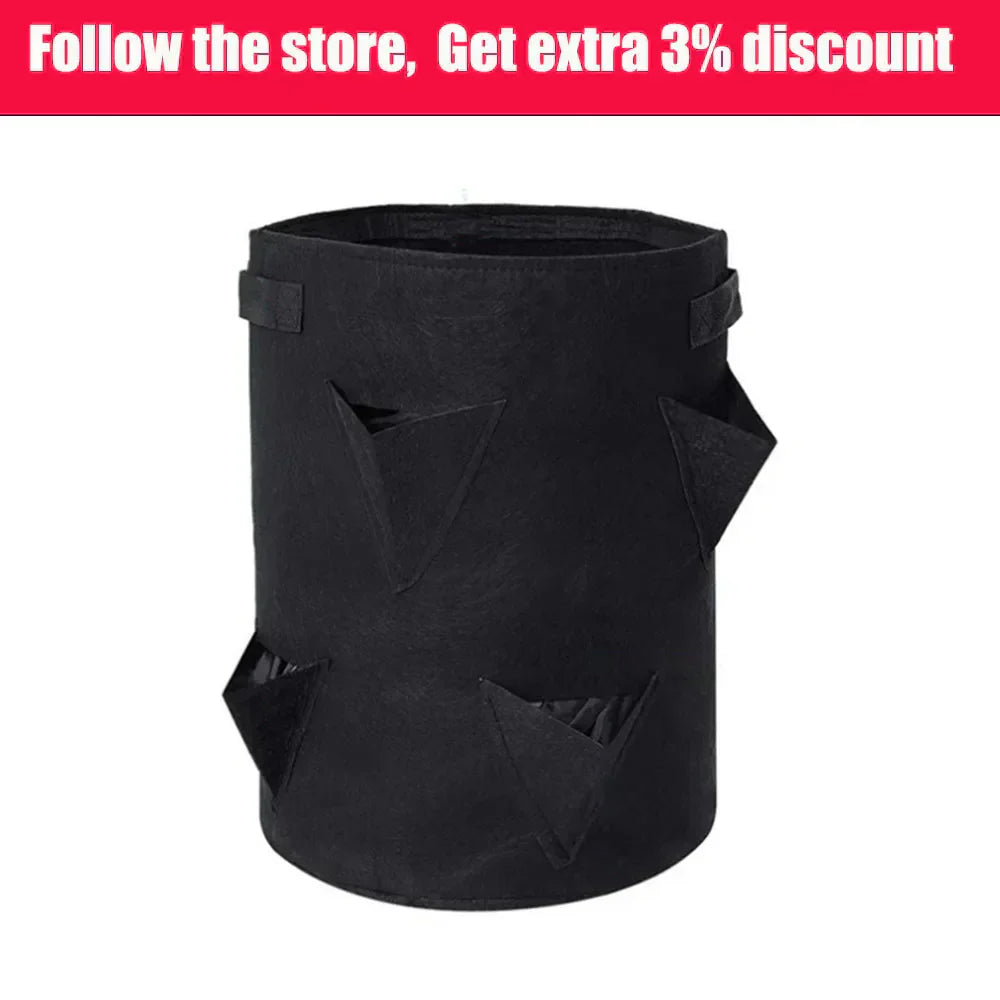 Breathable Felt Grow Bag for Strawberries with Drainage Holes