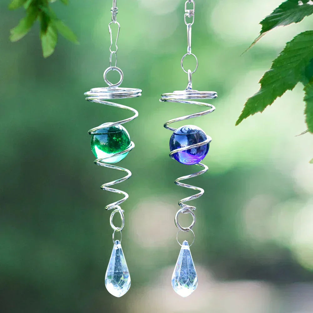 CrystalTwister – Stainless Steel Wind Spinner for Enchanting Garden Decoration [50% Off]