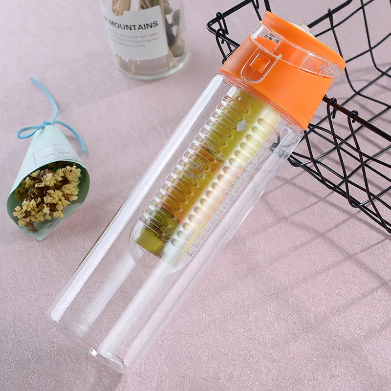 Fruit Infuser Water Bottle 700ml – BPA-Free with Flip-Top Lid
