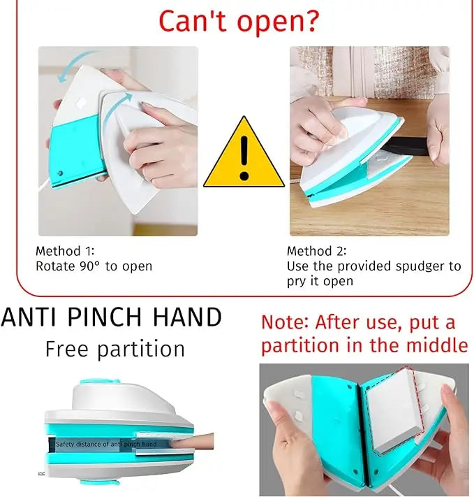Magnetic Window Cleaner for Dual-Sided Glass Cleaning