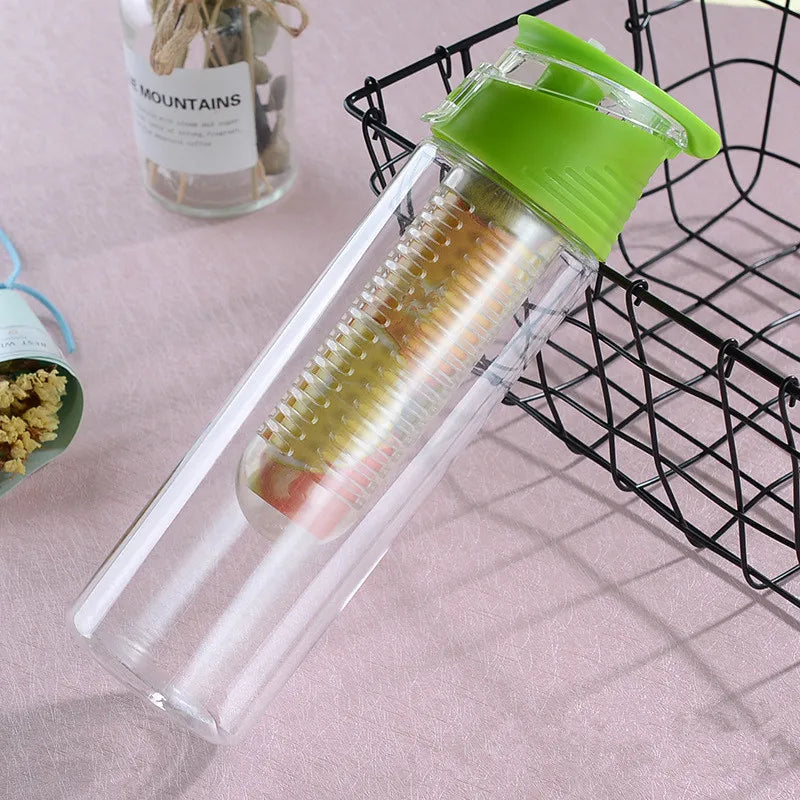 Fruit Infuser Water Bottle 700ml – BPA-Free with Flip-Top Lid