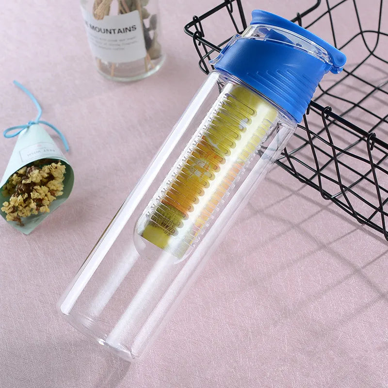 Fruit Infuser Water Bottle 700ml – BPA-Free with Flip-Top Lid