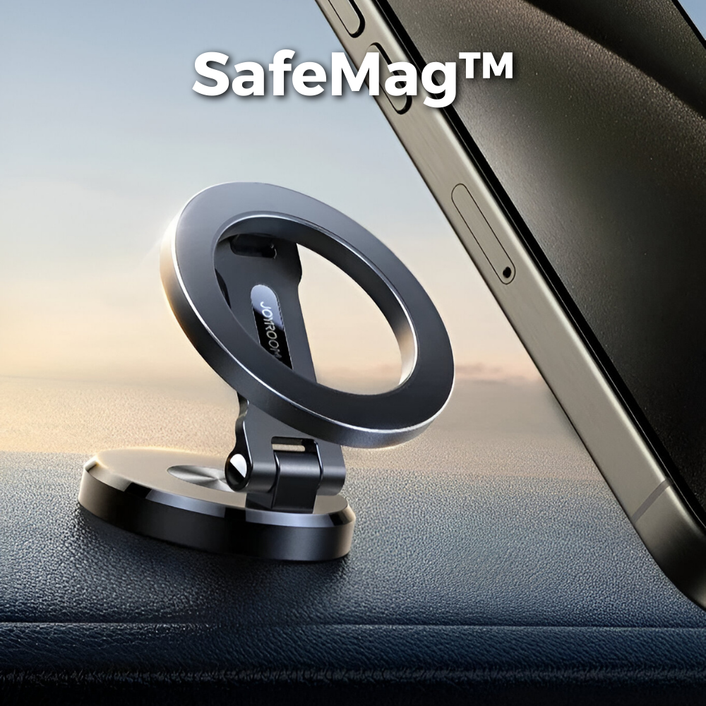 Magnetic Car Phone Holder with 360° Rotation – Foldable Dashboard Mount