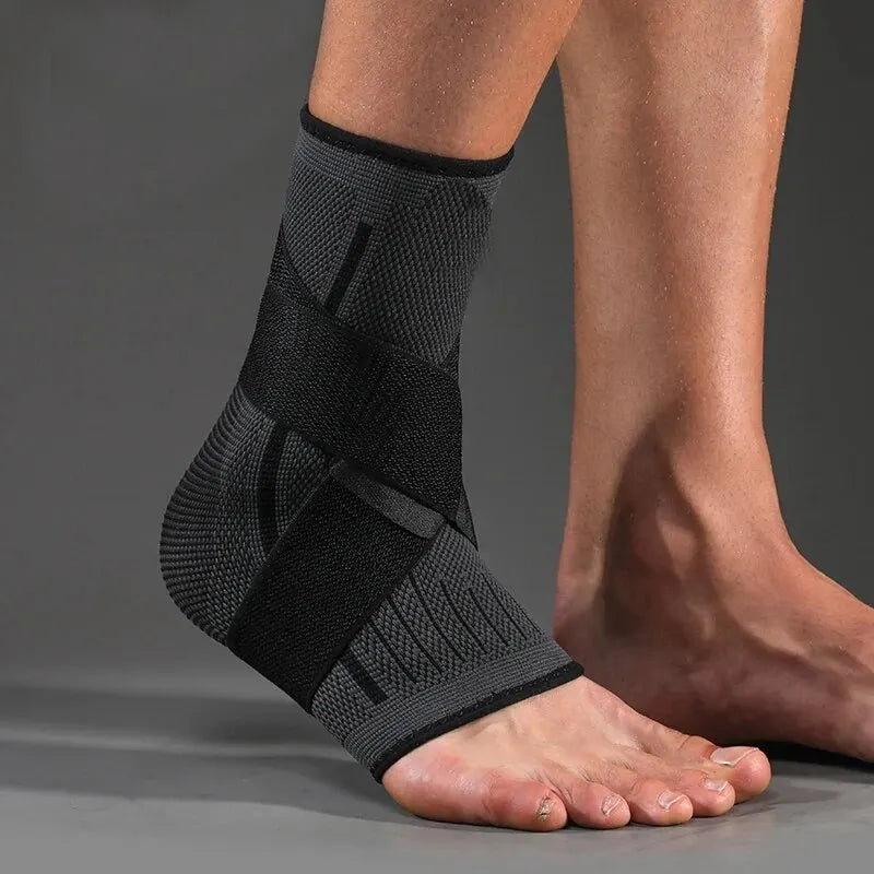 Adjustable Ankle Support Brace with Compression Strap for Sports & Everyday Use