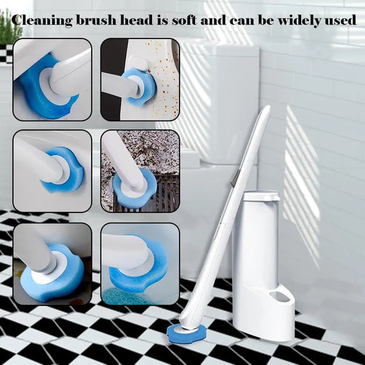 CleanSwipe™ – Disposable toilet brush with cleaning solution, bathroom WC accessory (24 pads included) [50% off]