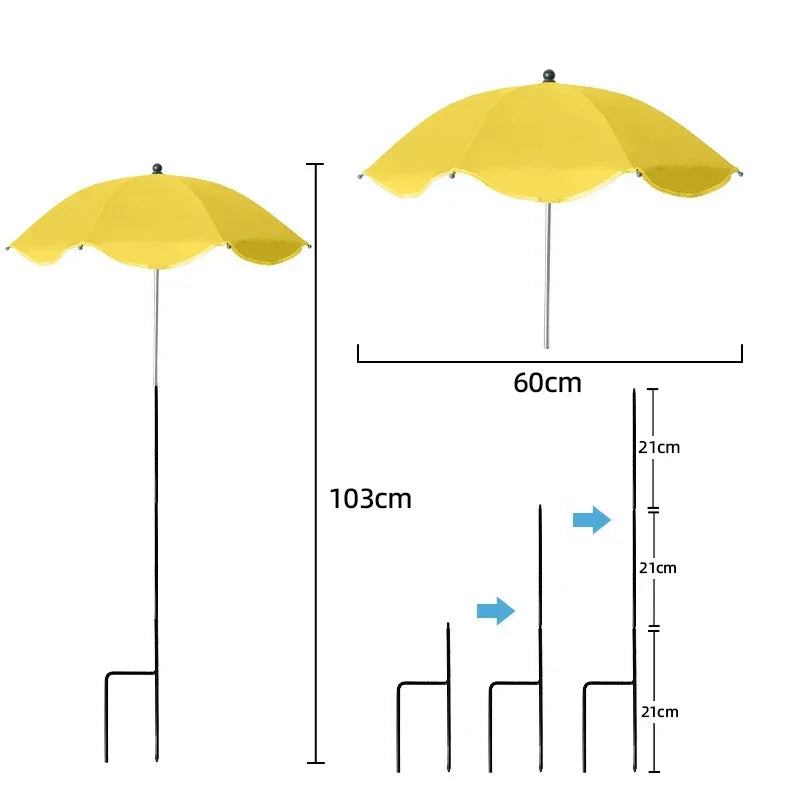 Adjustable Plant Umbrella with UV Protection for Garden & Patio