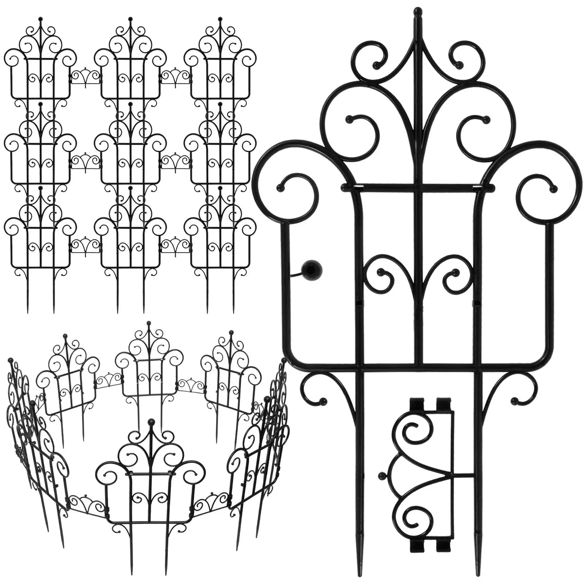 Flexible Garden Border Edging Set – 10-Piece Plastic Lawn & Bed Fence