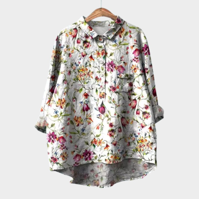 Botanical Relaxed Buttoned Shirt