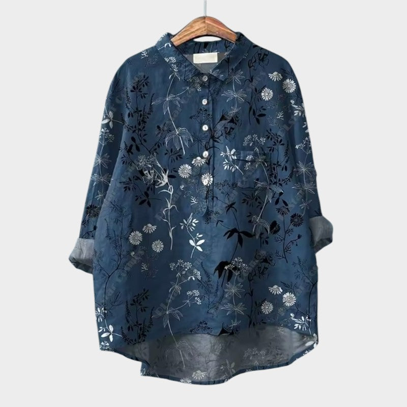 Botanical Relaxed Buttoned Shirt