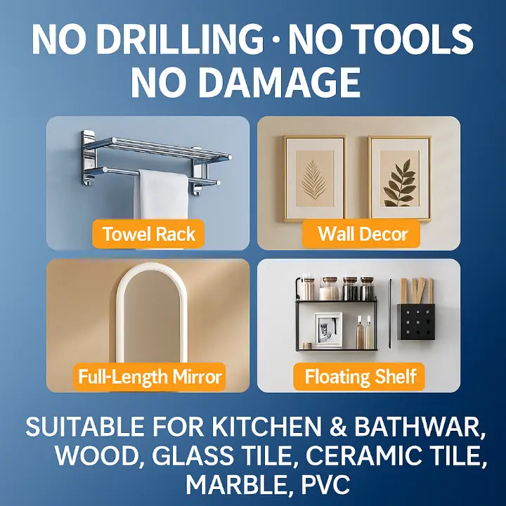 GlueMetal™ – Tested up to 300 kg Shear Strength, Extremely Strong & Durable [1 + 1 Free]