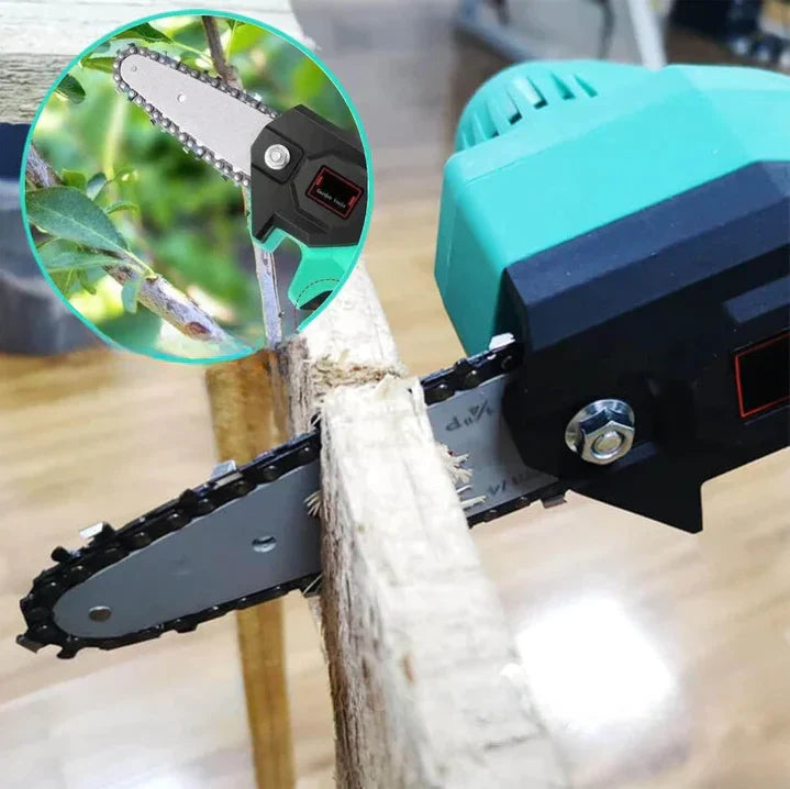 Mini Cordless Electric Chainsaw 4 Inch for One-Handed Use