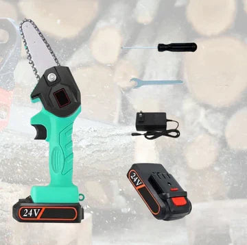 Mini Cordless Electric Chainsaw 4 Inch for One-Handed Use