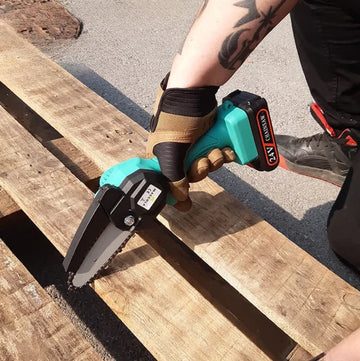 Mini Cordless Electric Chainsaw 4 Inch for One-Handed Use
