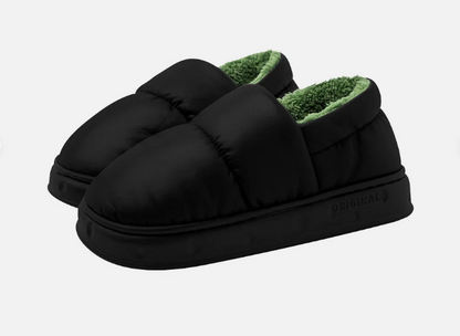 Puffer-Style Slippers Warm Thick Slippers Women Winter