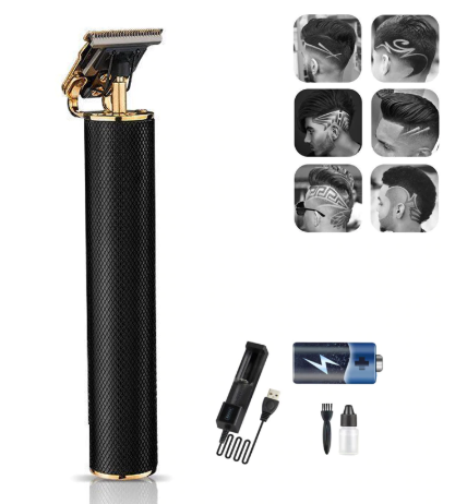 Cordless Precision Hair & Beard Trimmer with Carbon Steel T-Blade