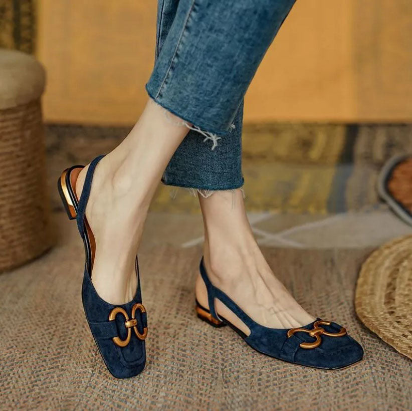 Orthopedic Slingback Buckle Loafers