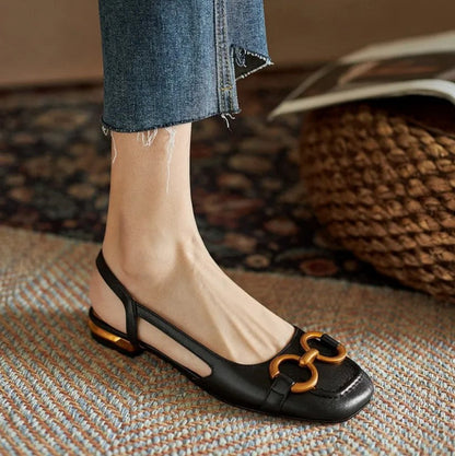 Orthopedic Slingback Buckle Loafers
