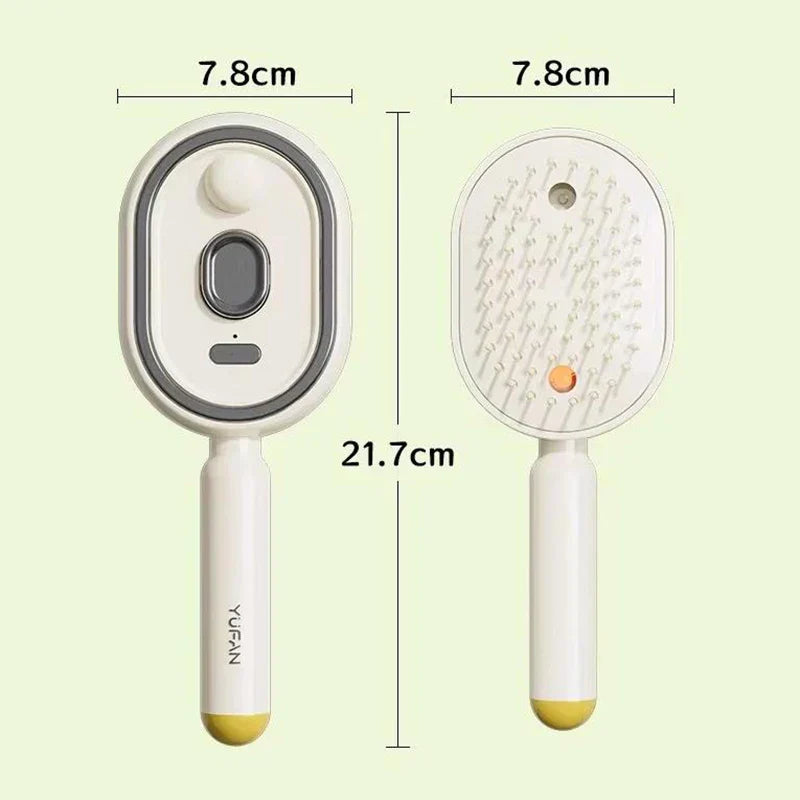 Cordless Spray Hair Brush with Mist Function for Detangling and Styling