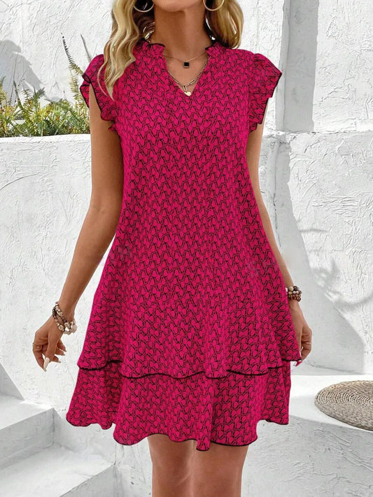 Tiered Ruffle Casual Mini Dress