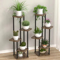 5-Tier Metal and Wood Plant Stand – Space-Saving Vertical Shelf for Indoor &
