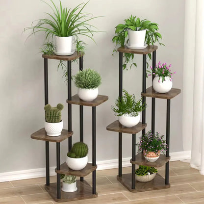 WoodFrame™ – Space-Saving 5-Tier Plant Shelf Made of Metal and Wood with Modern Design [50% Off]