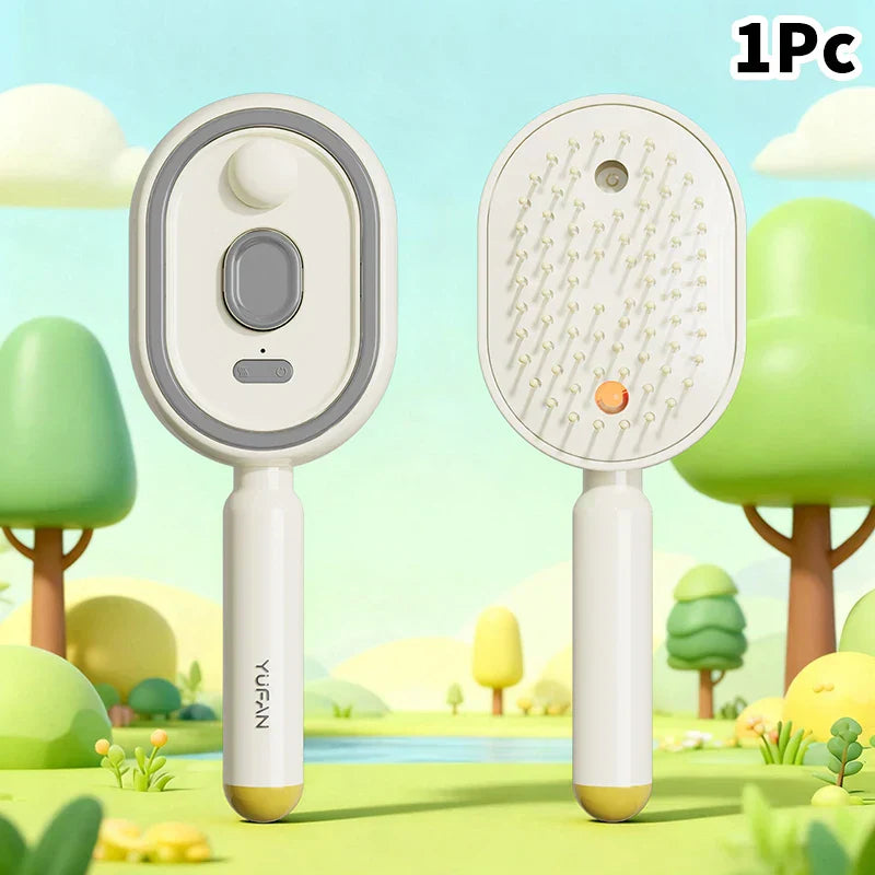 Cordless Spray Hair Brush with Mist Function for Detangling and Styling