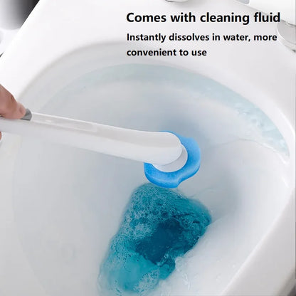CleanSwipe™ – Disposable toilet brush with cleaning solution, bathroom WC accessory (24 pads included) [50% off]