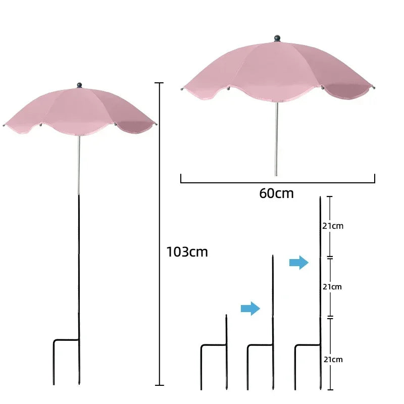 Adjustable Plant Umbrella with UV Protection for Garden & Patio