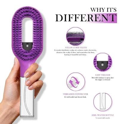 AquaBrush – Styling Brush with Fine Water Mist Function for Silky Smooth Hair [50% OFF]