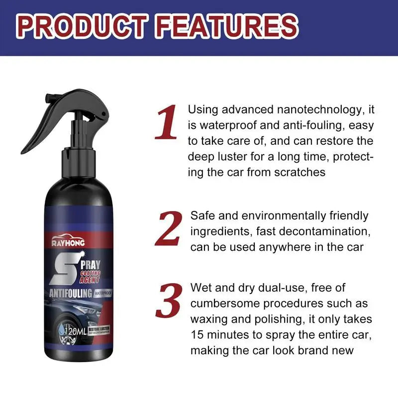 3-in-1 Nano Car Polish Spray – Clean, Shine & Protect in Seconds