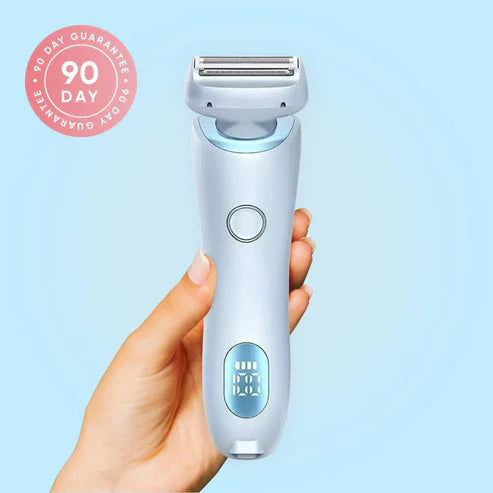 Portable Electric Shaver with LED Display and Interchangeable Heads