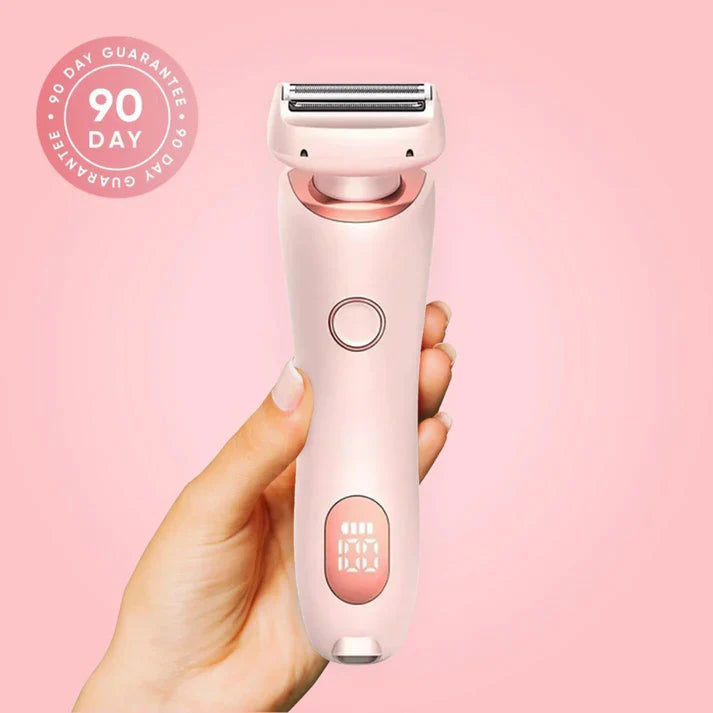 Portable Electric Shaver with LED Display and Interchangeable Heads