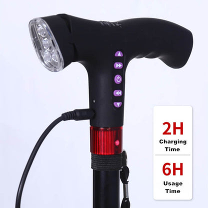 Smart Walking Cane | Automatic Fall Detection | Built-In Alarm | LED Light Support | SmartCane