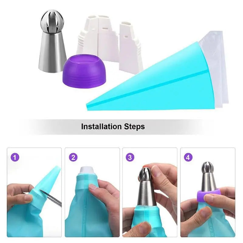 CakeOver™ – Stainless Steel Cake Decorating Set [4 + 4 Free]
