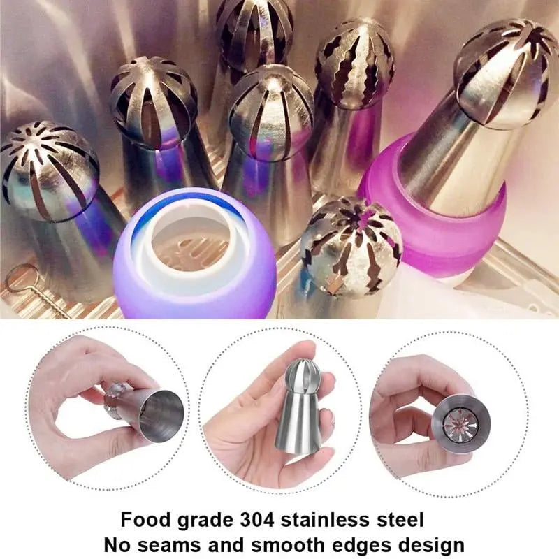 CakeOver™ – Stainless Steel Cake Decorating Set [4 + 4 Free]
