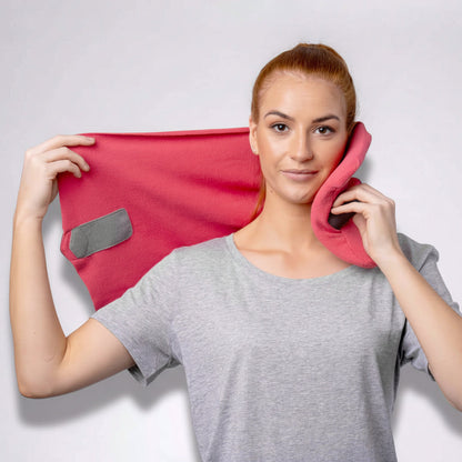 Travel Pillow | Prevent Neck Pain | Wrap Around Support Design | AeroHug