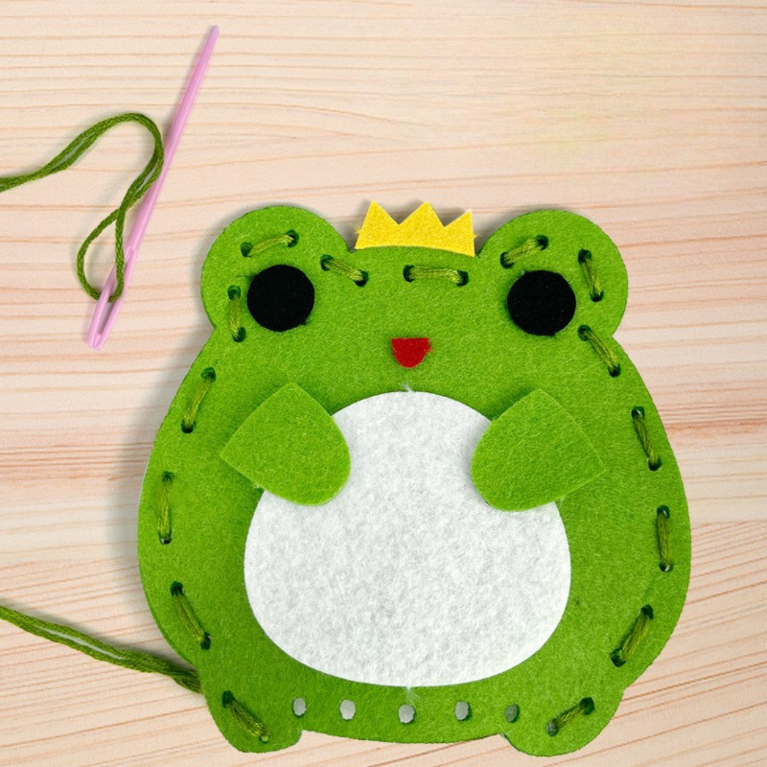 Kids Sewing Kit with Felt Animals for Ages 6-12 – Screen-Free Craft Set