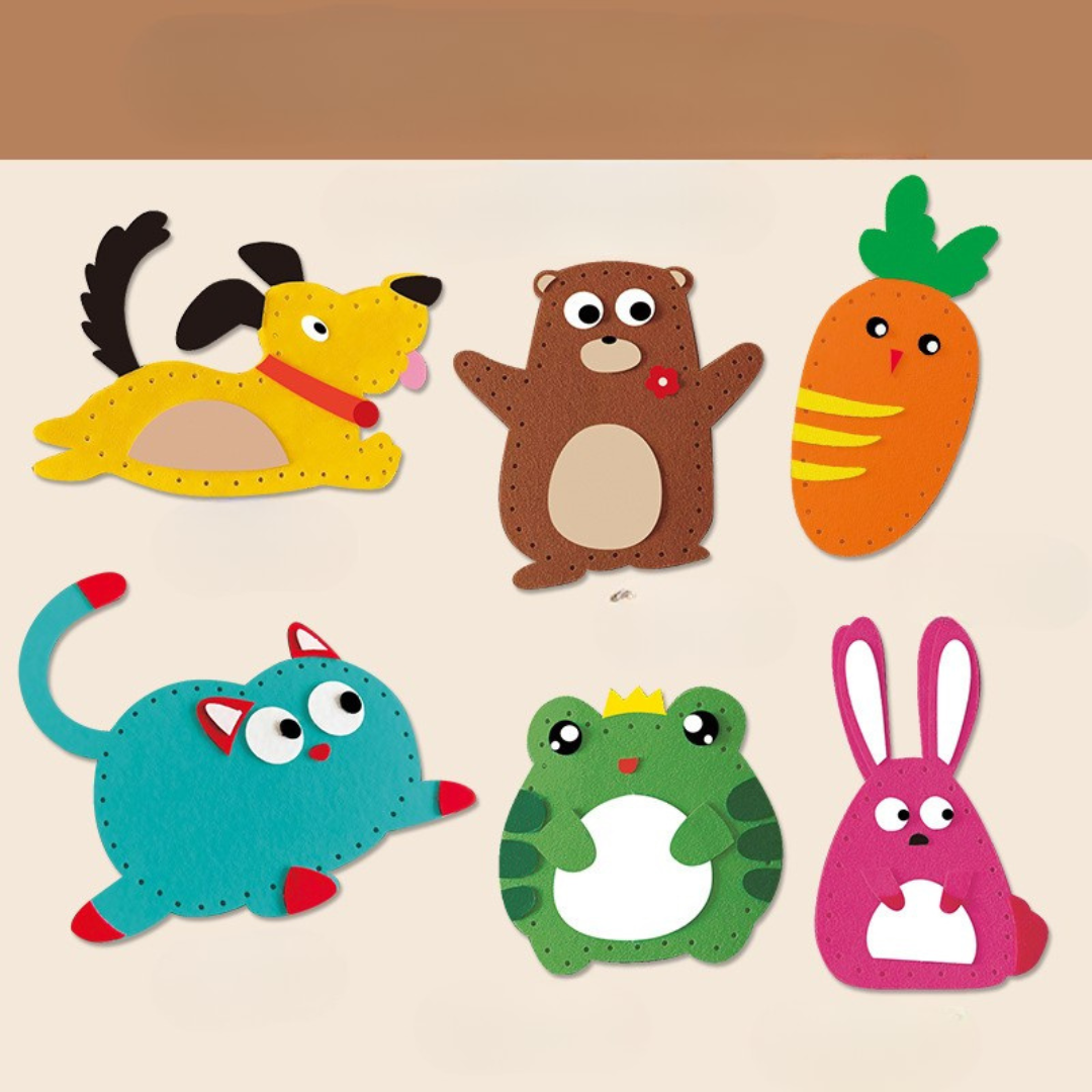 Kids Sewing Kit with Felt Animals for Ages 6-12 – Screen-Free Craft Set